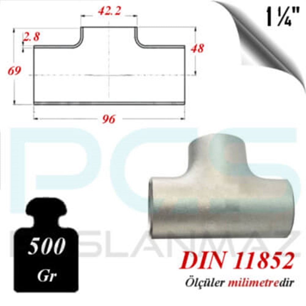 PASLANMAZ ÇELİK 304 KALİTE PATENT TEE