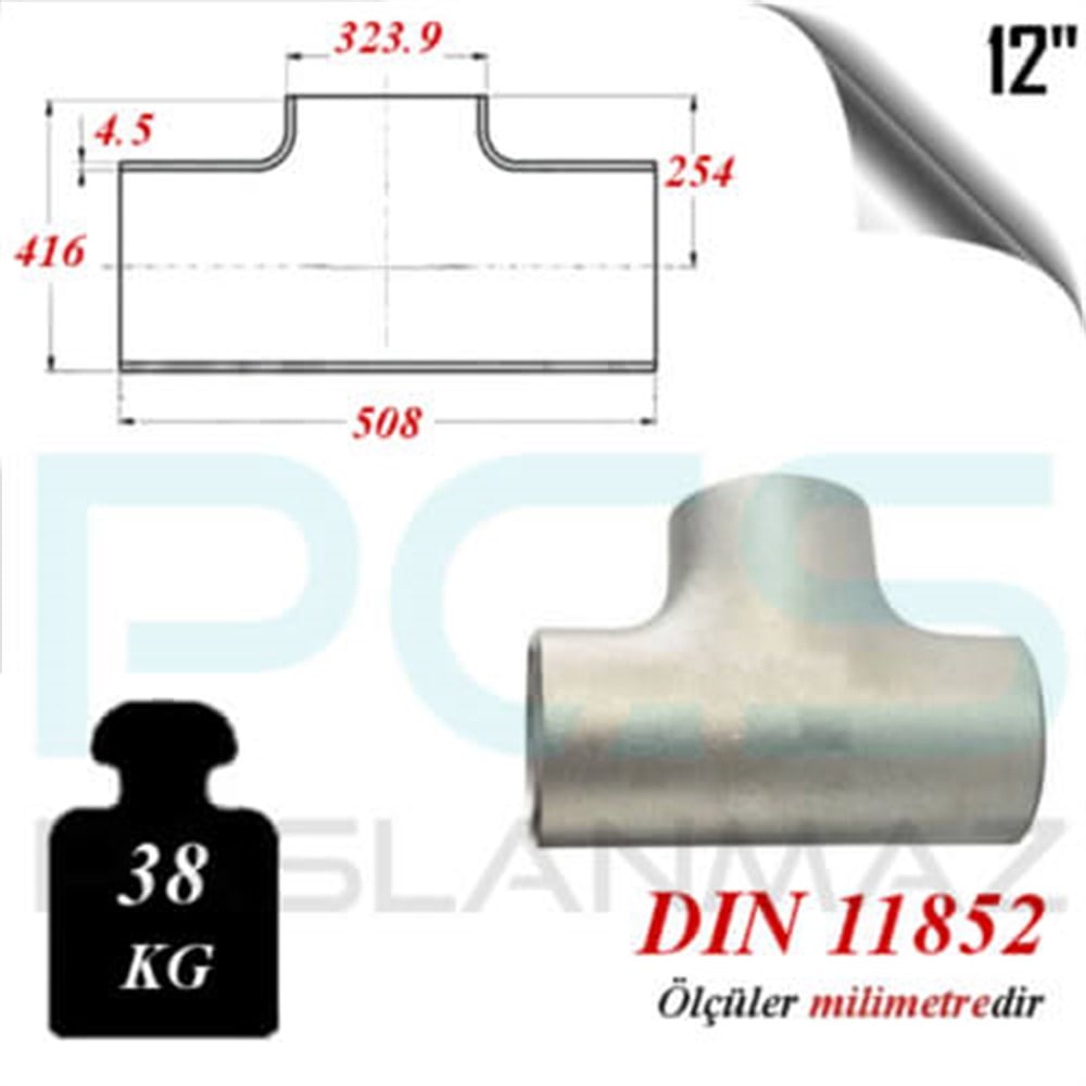 PASLANMAZ ÇELİK 304 KALİTE PATENT TEE