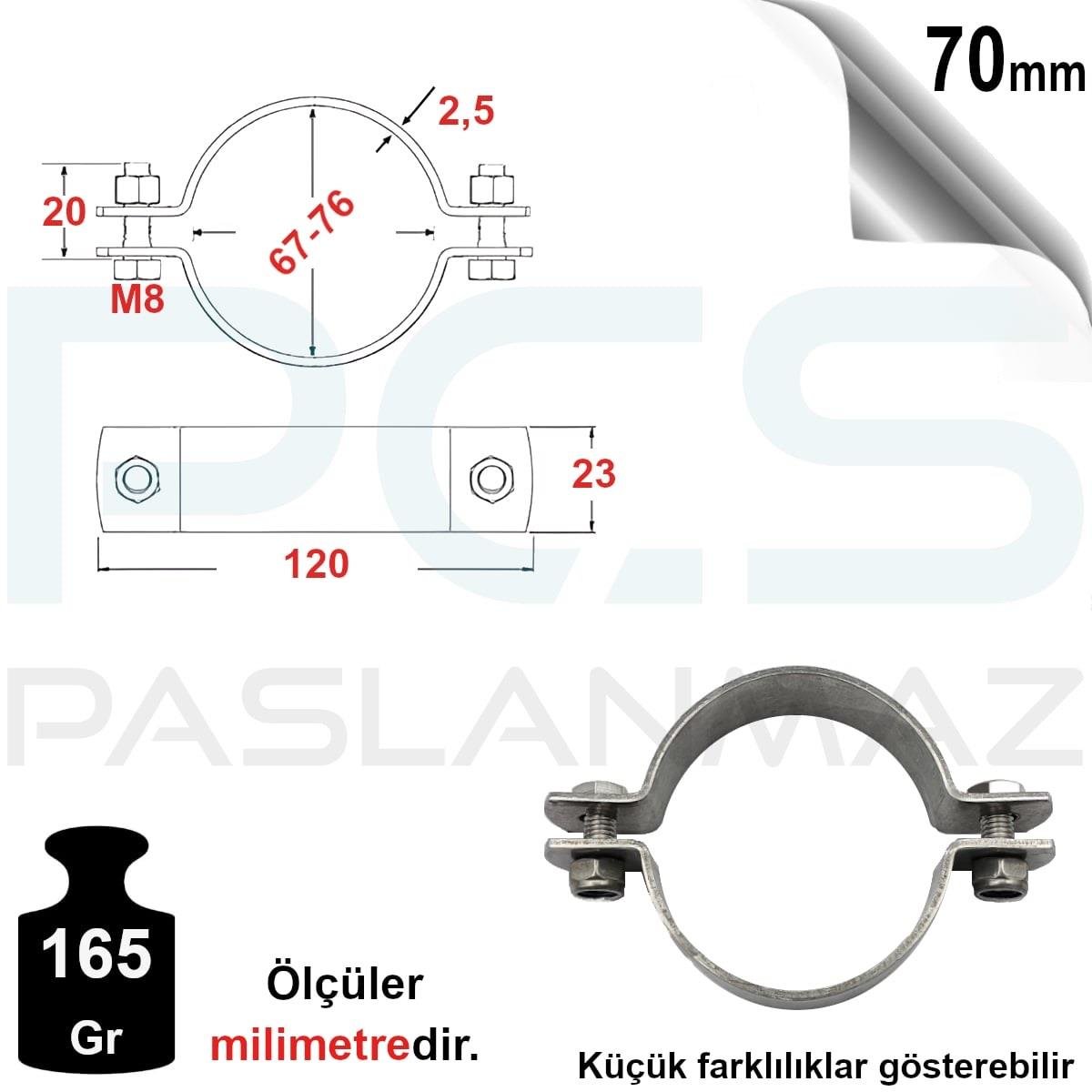 PASLANMAZ ÇELİK 304 KALİTE SAPSIZ KELEPÇE 