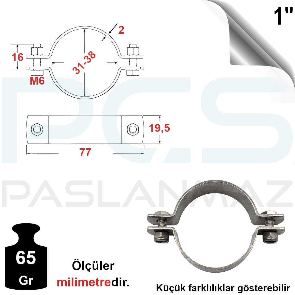 PASLANMAZ ÇELİK 304 KALİTE SAPSIZ KELEPÇE 