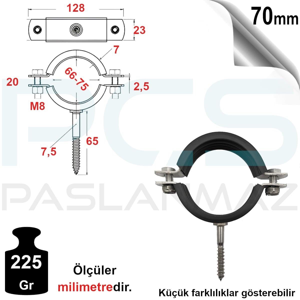 PASLANMAZ ÇELİK 304 KALİTE SOMUNLU BORU KELEPÇESİ