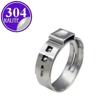 PASLANMAZ ÇELİK 304 KALİTE TEK SIKIMLIK KELEPÇE