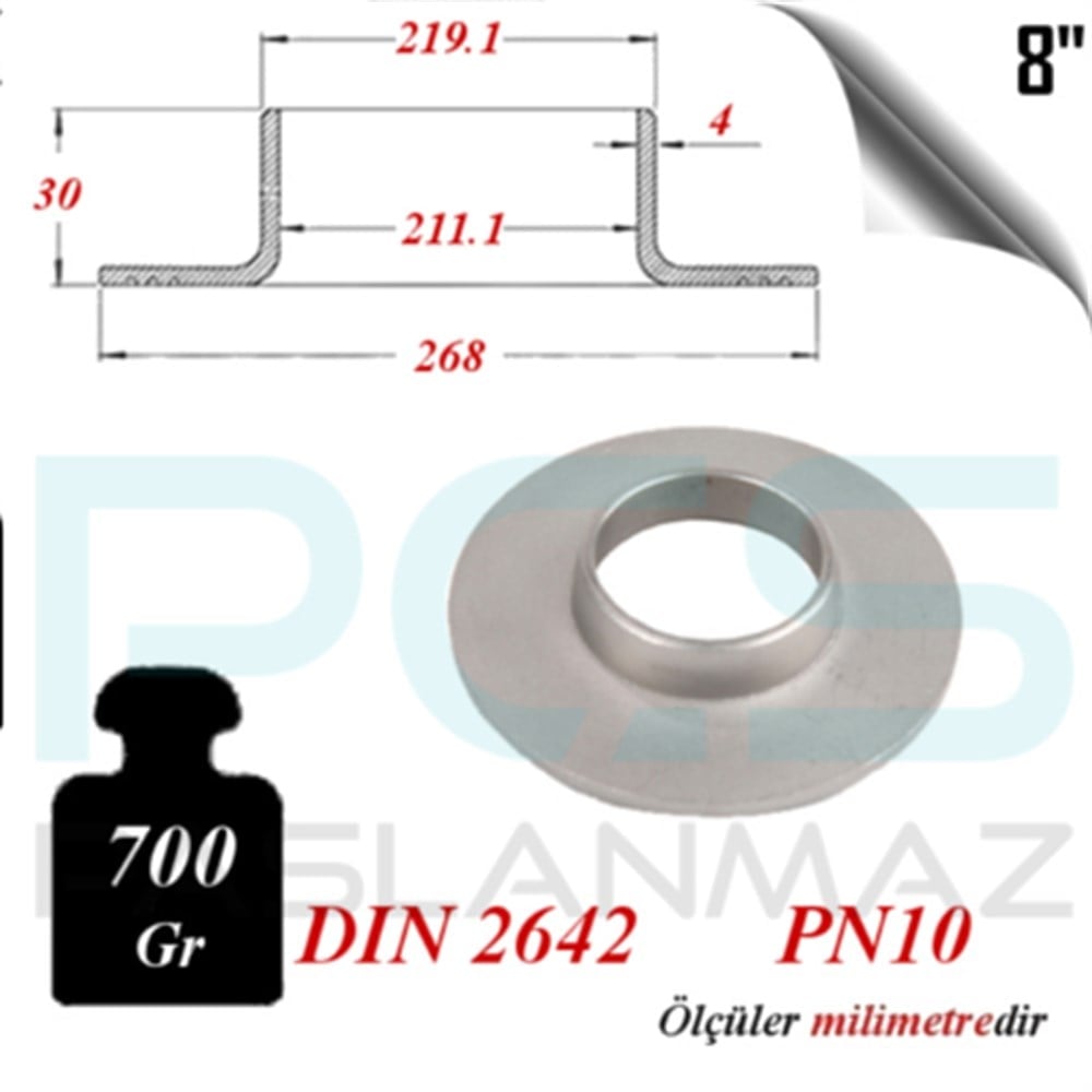 PASLANMAZ ÇELİK 304 KALİTE YAKA