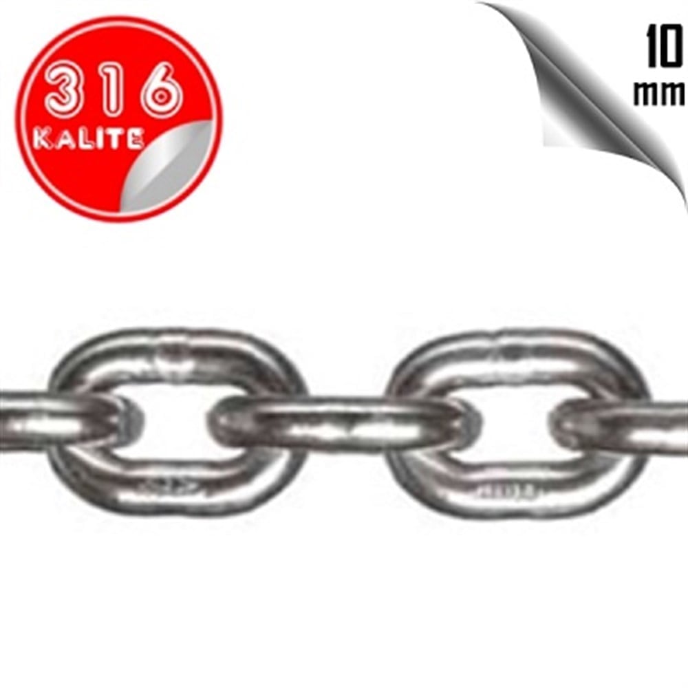 PASLANMAZ ÇELİK 316 KALİTE BAKLALI ZİNCİR