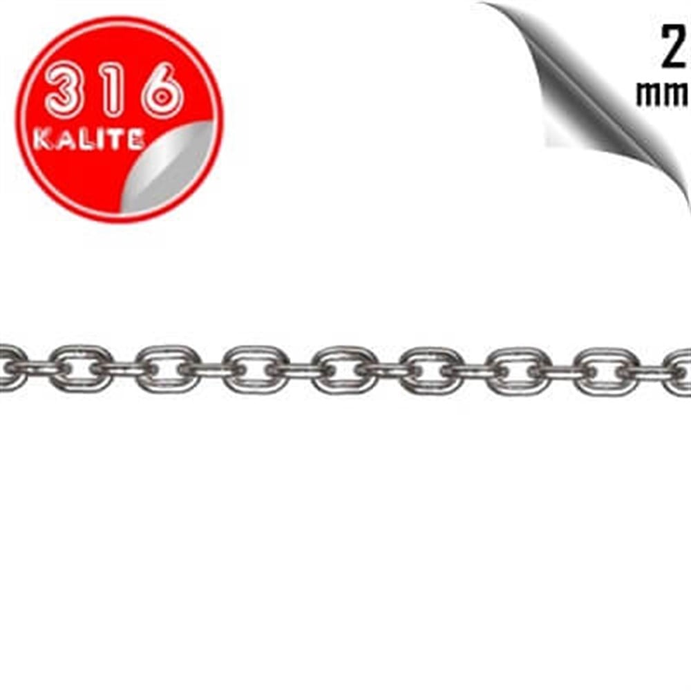 PASLANMAZ ÇELİK 316 KALİTE BAKLALI ZİNCİR