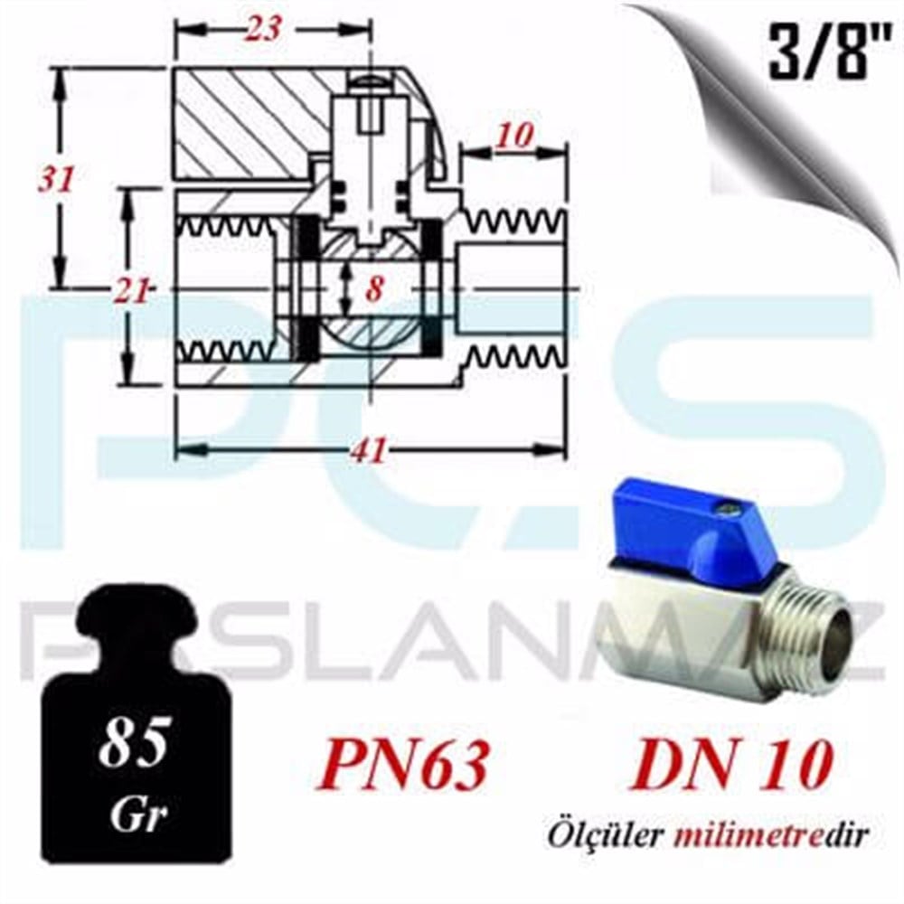 PASLANMAZ ÇELİK 316 KALİTE MİNİ VANA