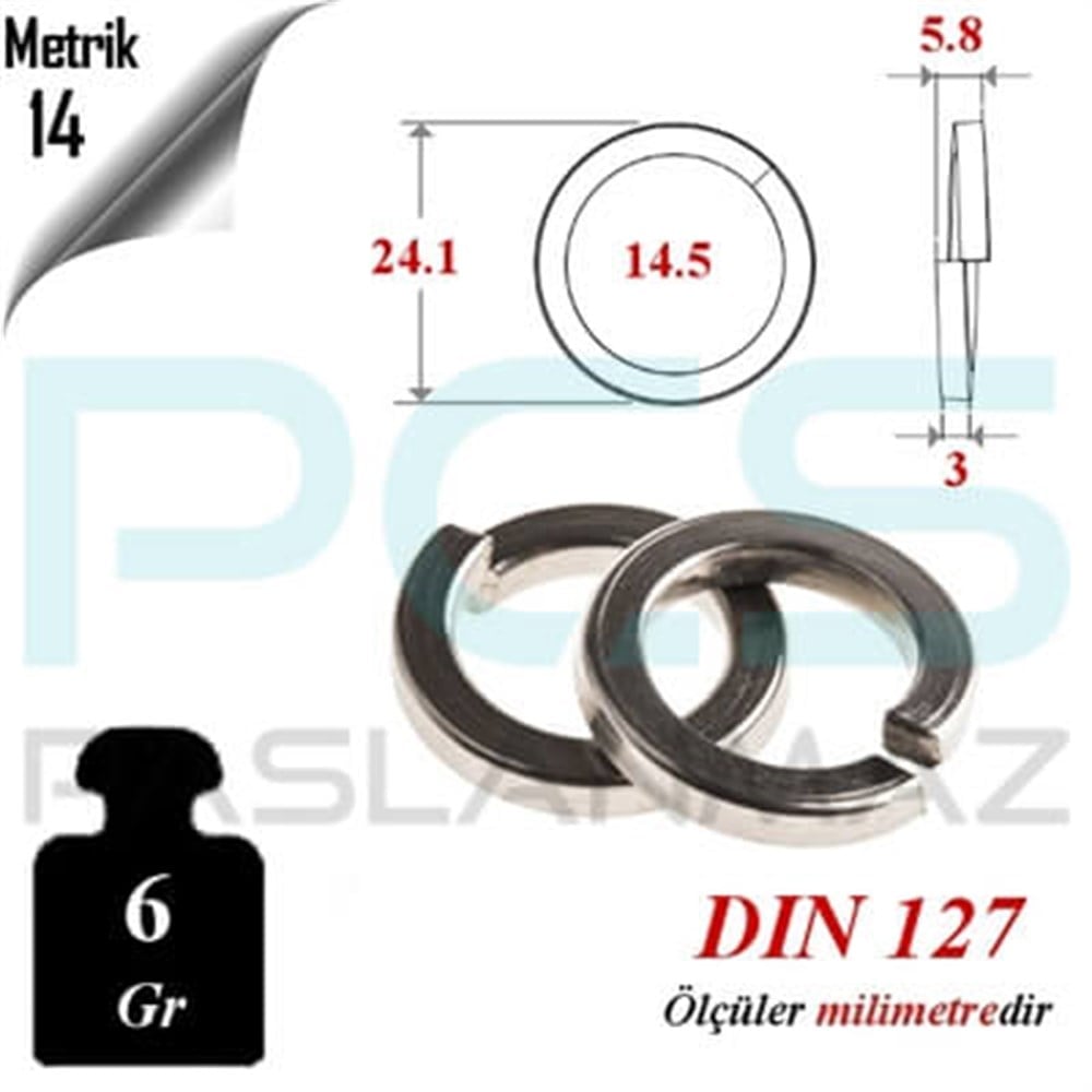 PASLANMAZ ÇELİK 316 KALİTE YAYLI PUL