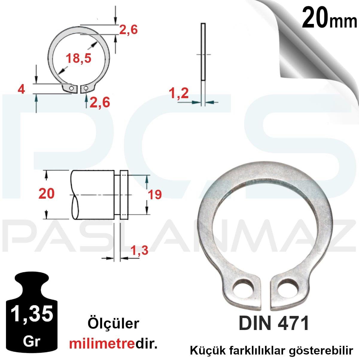PASLANMAZ ÇELİK MİL ( DIŞ ) SEGMAN