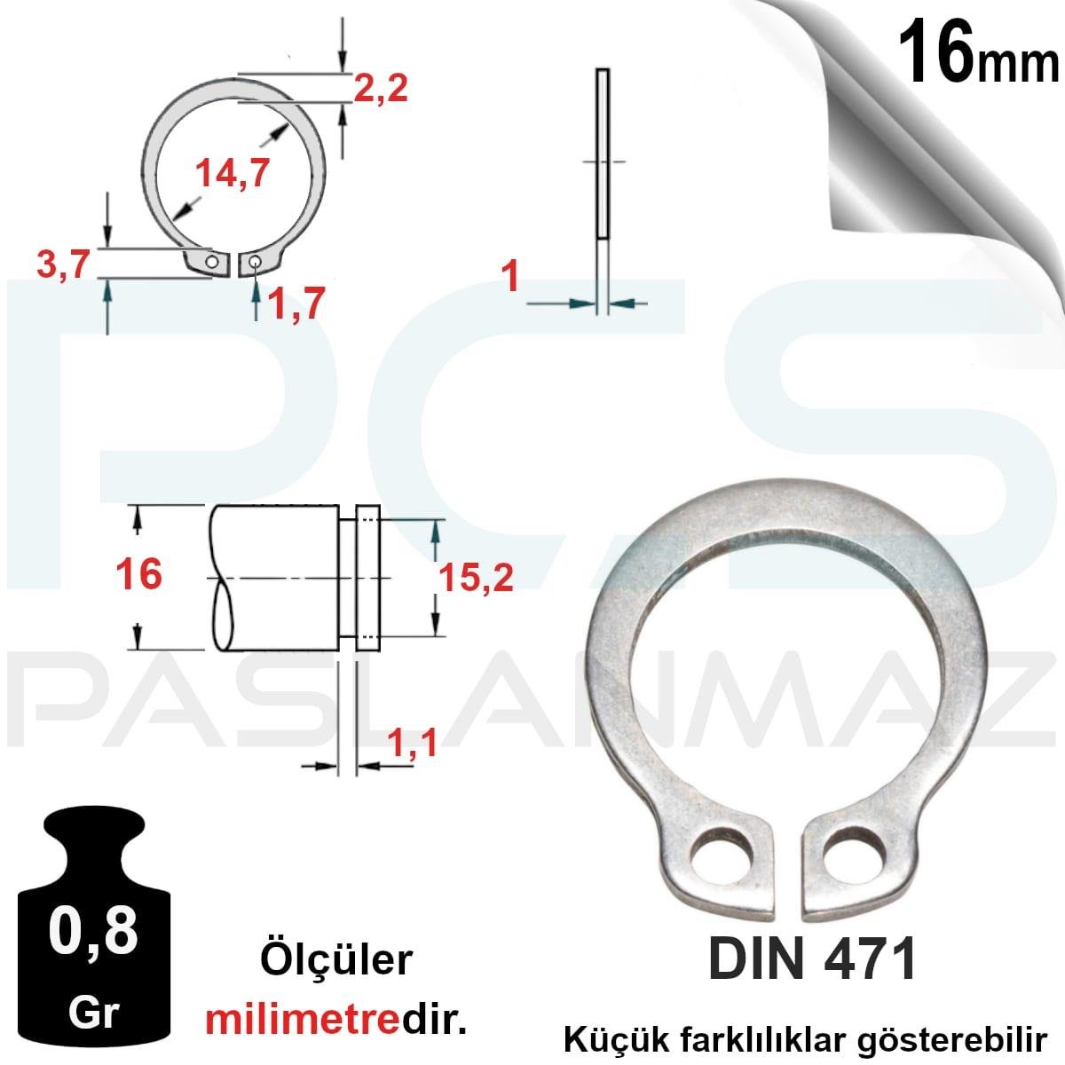 PASLANMAZ ÇELİK MİL ( DIŞ ) SEGMAN