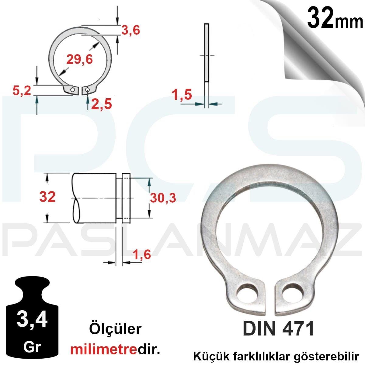PASLANMAZ ÇELİK MİL ( DIŞ ) SEGMAN