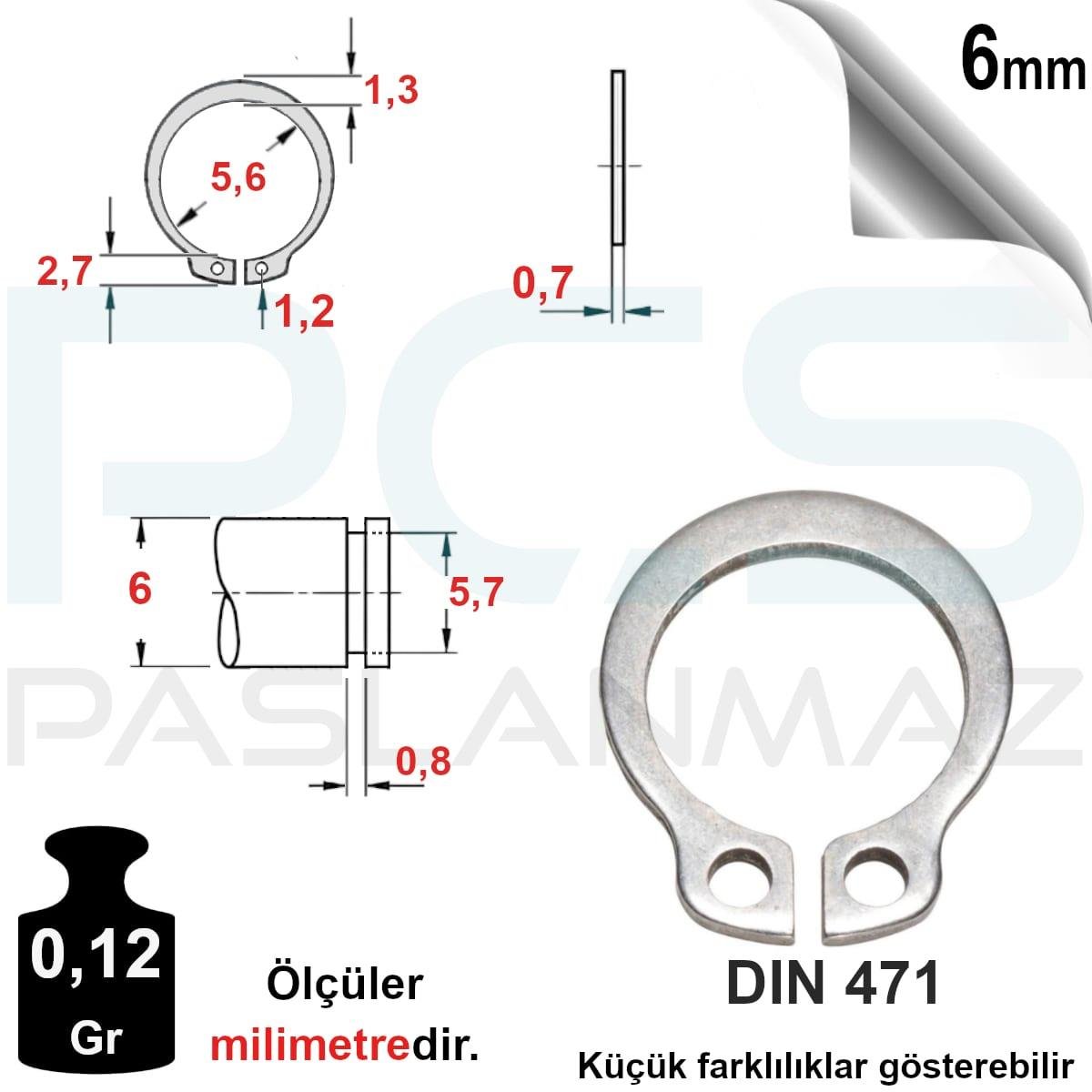 PASLANMAZ ÇELİK MİL ( DIŞ ) SEGMAN
