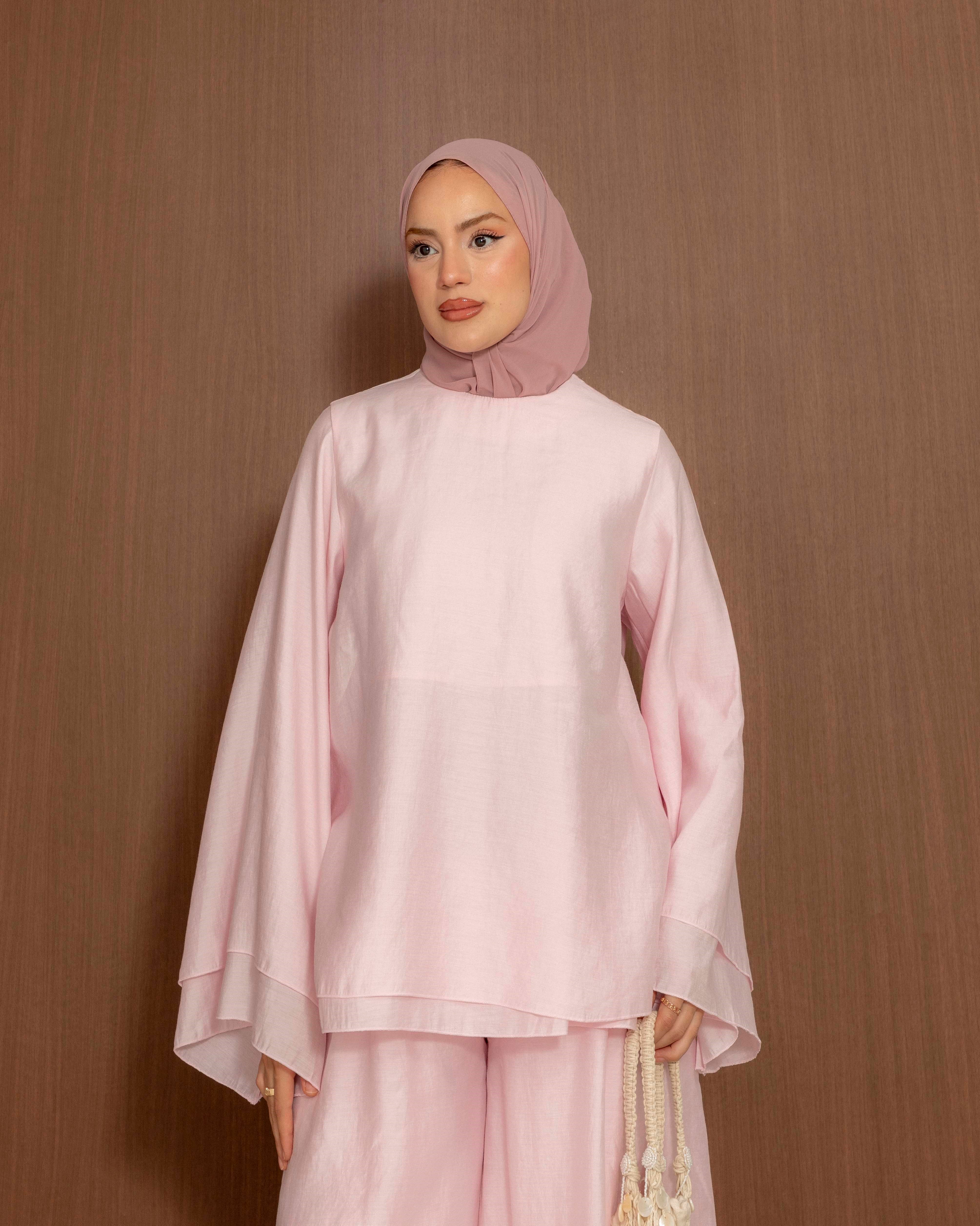 Kat Detaylı Pembe Takım