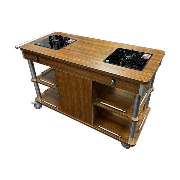 Dora Otek Flambe Servis Arabası, Çift Ocaklı