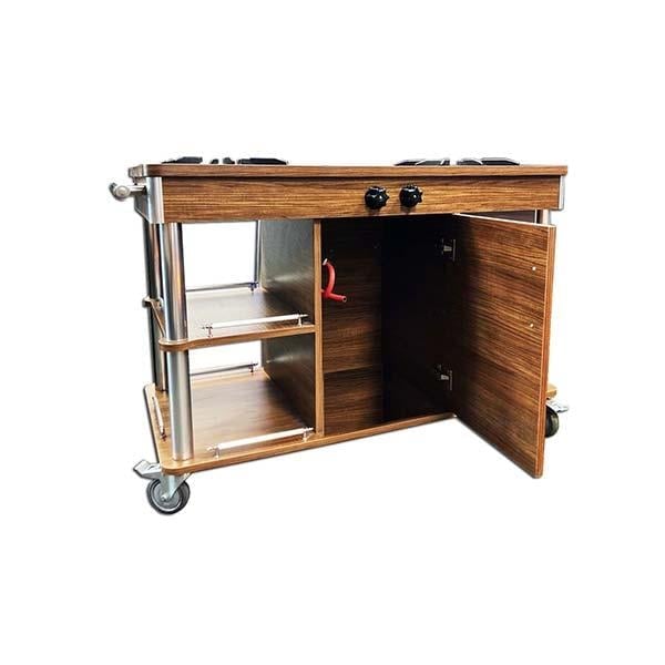 Ydg Flambe Servis Arabası Çift Ocaklı FLAMBE02
