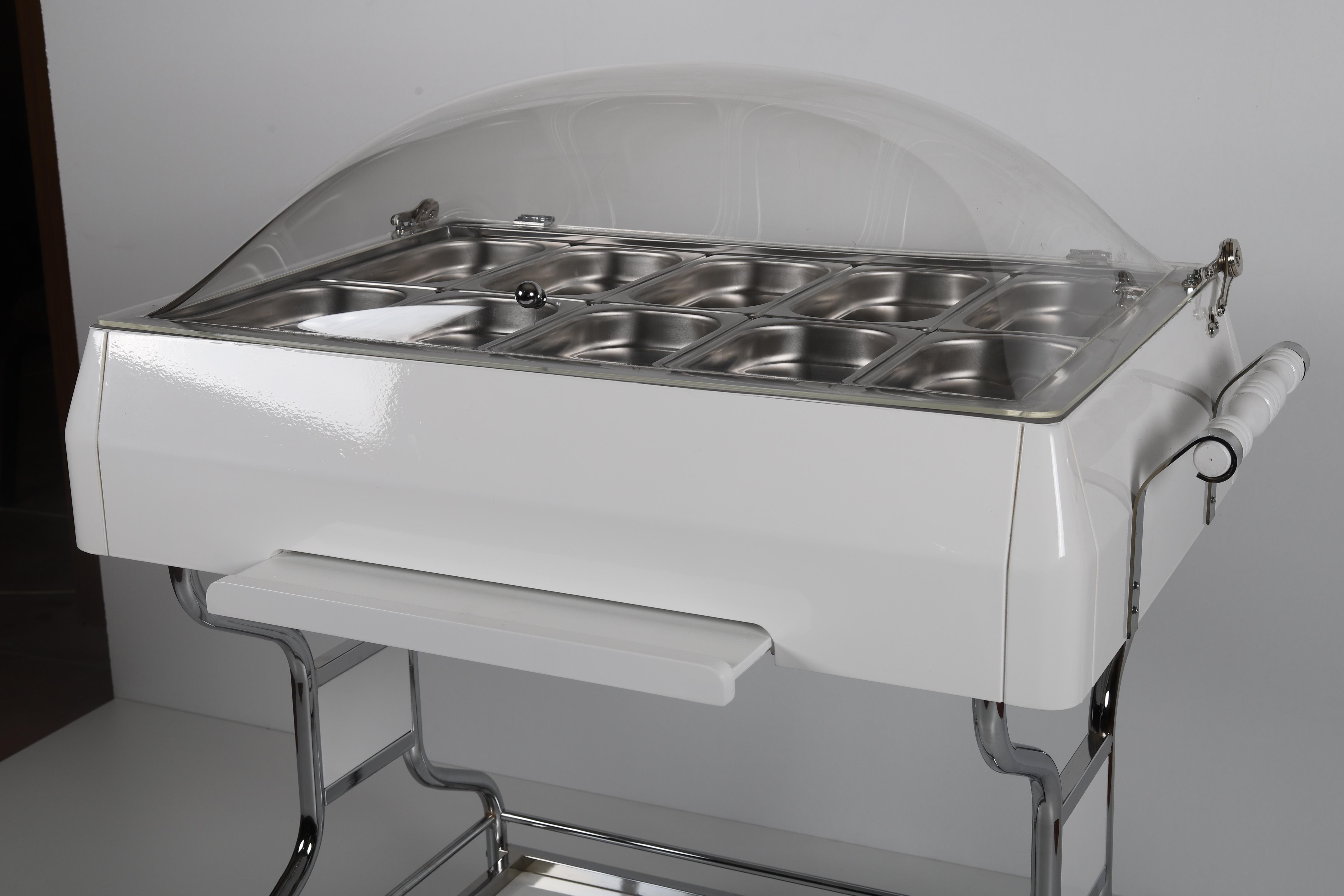 Ydg MZ08 Meze Servis Arabası, Ahşap, Soğutmalı, 109x63x110 cm