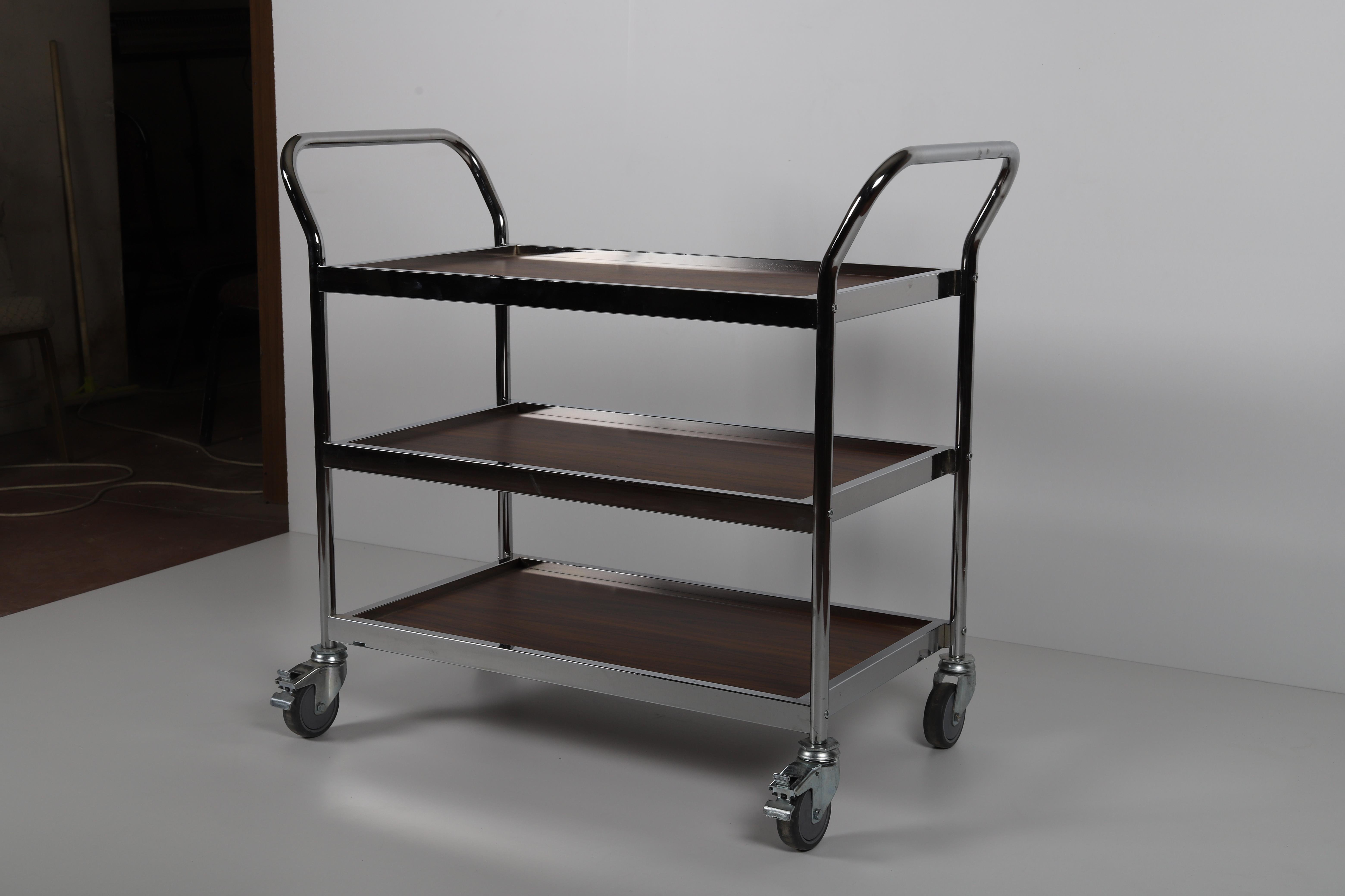 Ydg SA08 Ahşap Servis Arabası, 3 Katlı, 88x53x75 cm