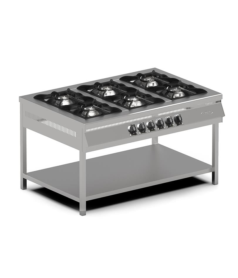 Pimak MX-4A, Taban Raflı Ocak, 4 Gözlü, Gazlı, 100x100x85