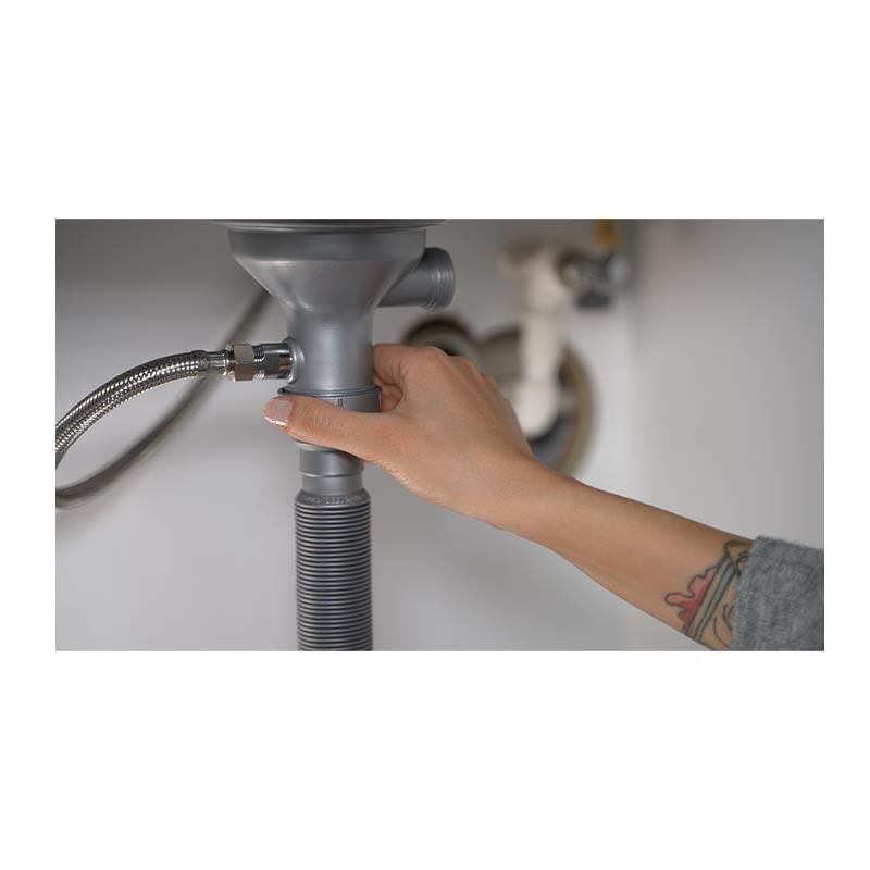 Liva Gaz Bardak ve Kap Yıkama İçin Yan Taşmasız Evye İçi Sifon Sistemi, 115 mm