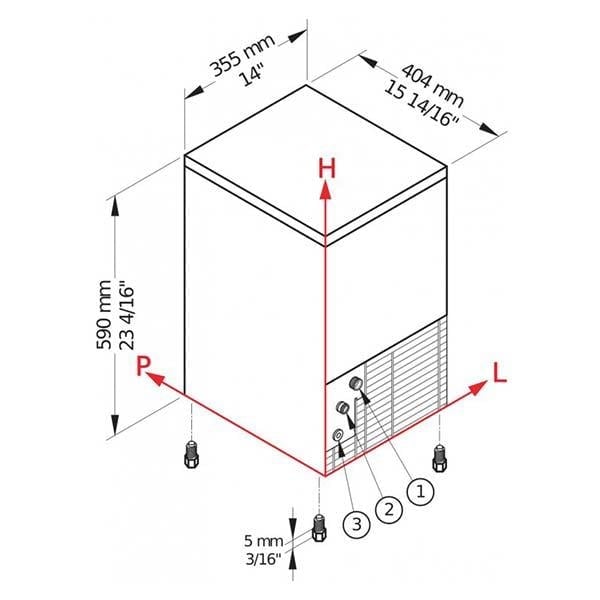 Brema CB 184 Küp Buz Makinesi, 22 Kg/Gün Kapasiteli, 4 Kg Depolama Hazneli