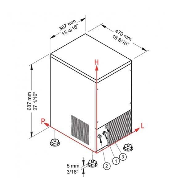 Brema CB 249 Küp Buz Makinesi, 29 Kg/Gün Kapasiteli, 9 Kg Depolama Hazneli
