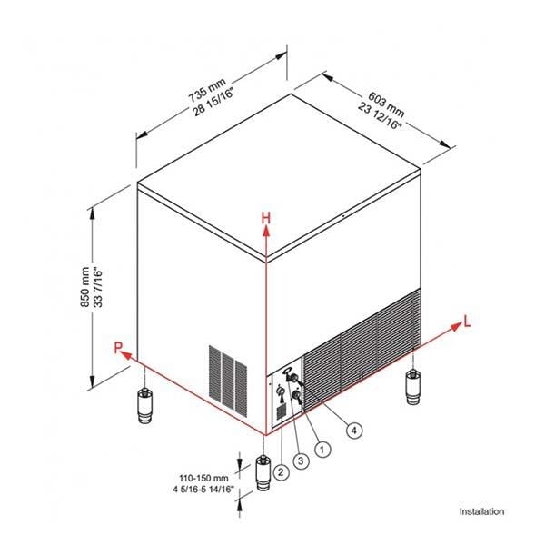 Brema CB 640 Küp Buz Makinesi, 67 Kg/Gün Kapasiteli, 40 Kg Depolama Hazneli