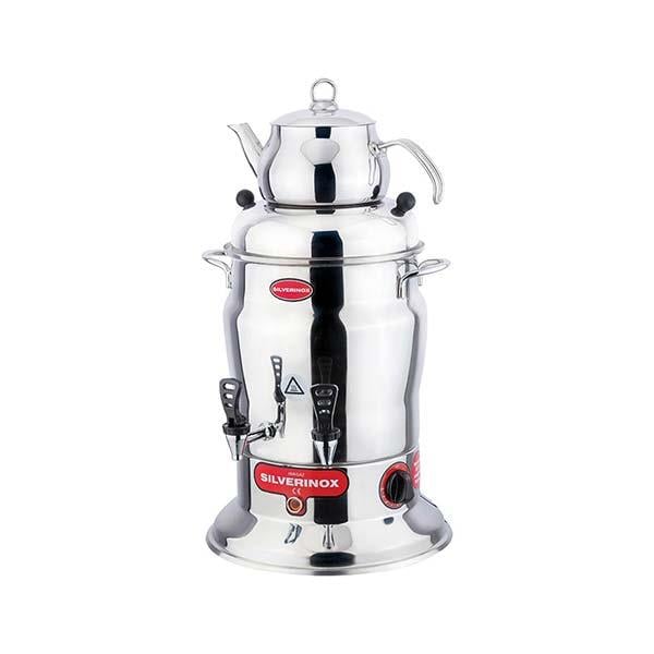 Işıkgaz Silverinox 2201 Çay Semaveri, Çift Demlikli, 10 Litre