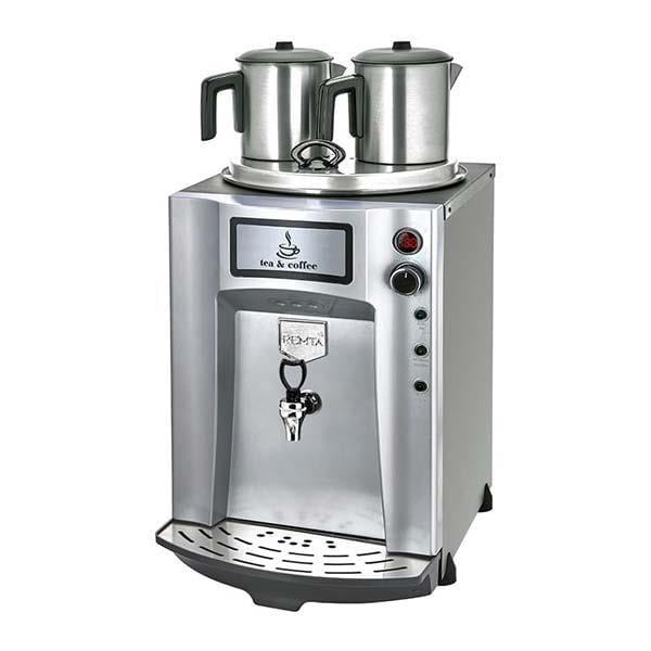 Remta DE11P Premium Jumbo Çay Makinesi, 2 Demlikli, 23 L, Gri