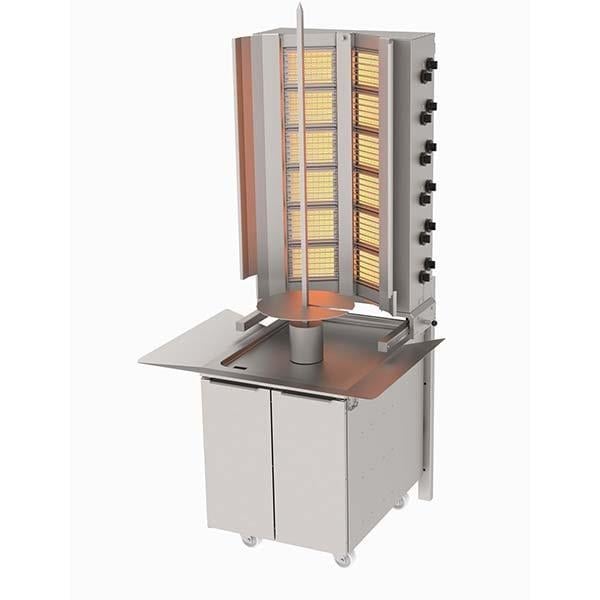 Atalay ADG-12D Döner Ocağı, 12 Radyanlı, Alttan Motorlu, Duvara Monte, Hareketli Alt Arabalı, Gazlı