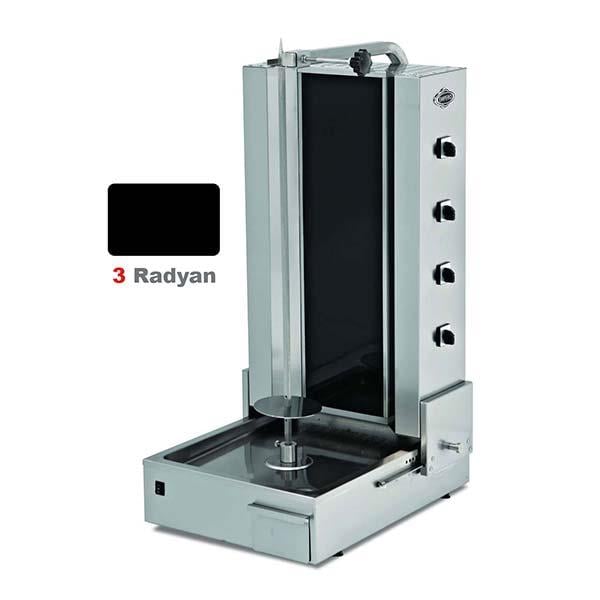Empero EMP.DN.170 Döner Ocağı, Alttan Motorlu, Elektrikli, Camlı, 3 Radyanlı