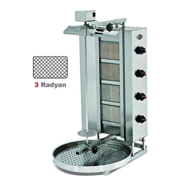 Empero EMP.DN.220 Döner Ocağı, Üstten Motorlu, Gazlı, 3 Radyanlı