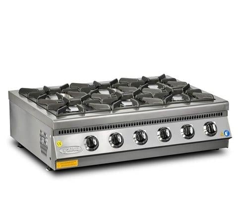 Pimak OC4/70MX-6S, 6 Gözlü Gazlı Ocak, Set Üstü, CE Belgeli