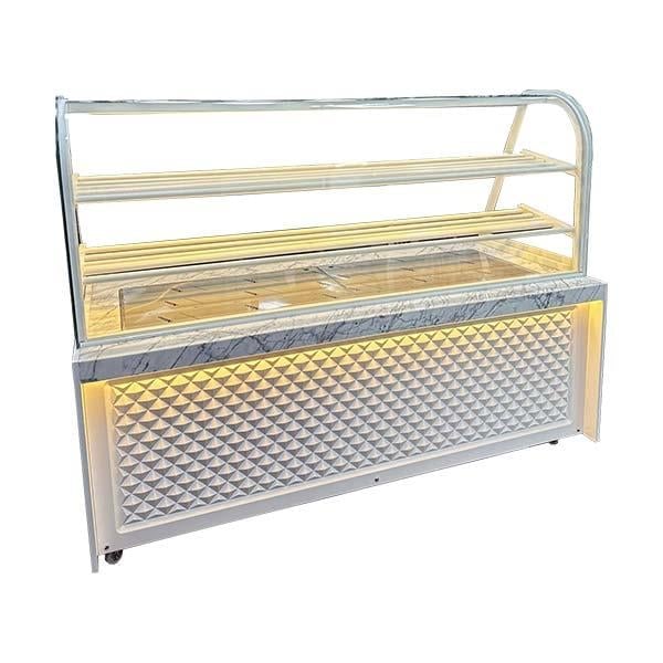 Ydg Vitrin Tipi Isıtmalı Teşhir Tezgahı, Dekoratif, 200x90x155 cm