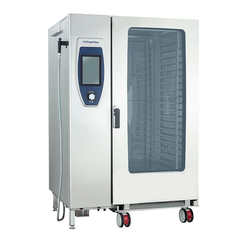 Öztiryakiler OKFE 202 C Konveksiyonlu Kombi Fırın, Elektrikli, 20*GN 2/1 Tepsi, Kit Arabalı