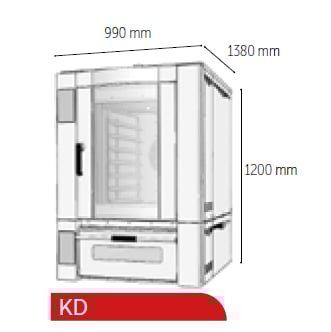 Venarro Ranevor DEF - KD, Kombine Fırın Dönerli Dokunmatik Ekran Elektrikli + Mayalandırma + Davlumbaz