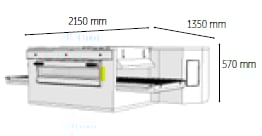 Venarro Gusto DYK-1730G, Konveyörlü Pizza Fırını, 115 pizza/saat, Doğalgazlı 