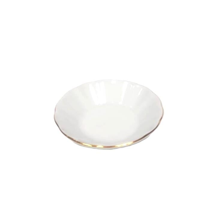Güral Porselen Ac10ct20 Çay Tabak Acem 10 cm Tek File (Yaldızlı) - 6 adet