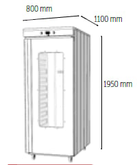 Venarro Impasto DEF - MK1 Mayalandırma Kabini Raflı Tek Kapılı