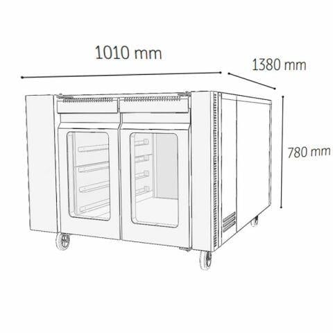 Venarro Venardi DEF-DM Patisserie Fırın Mayalandırma Kabini, 10 Tepsi Kapasiteli, 40x60 cm, Elektrikli