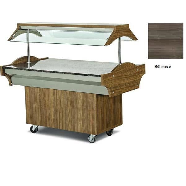 Empero EMP.SB.04-N-K Nötr Salat Bar, Kül Meşe Model, 150x89 cm