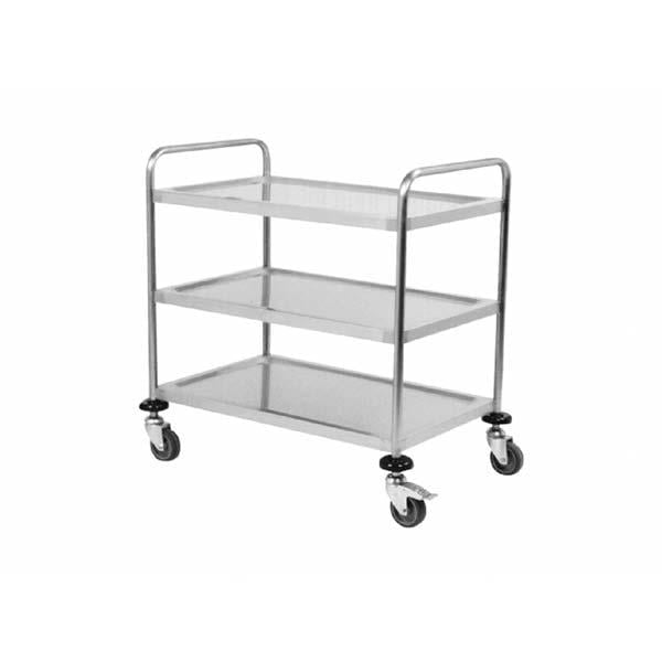 Atalay ASA-860/3 Paslanmaz Servis Arabası, 3 Raflı, 80x60