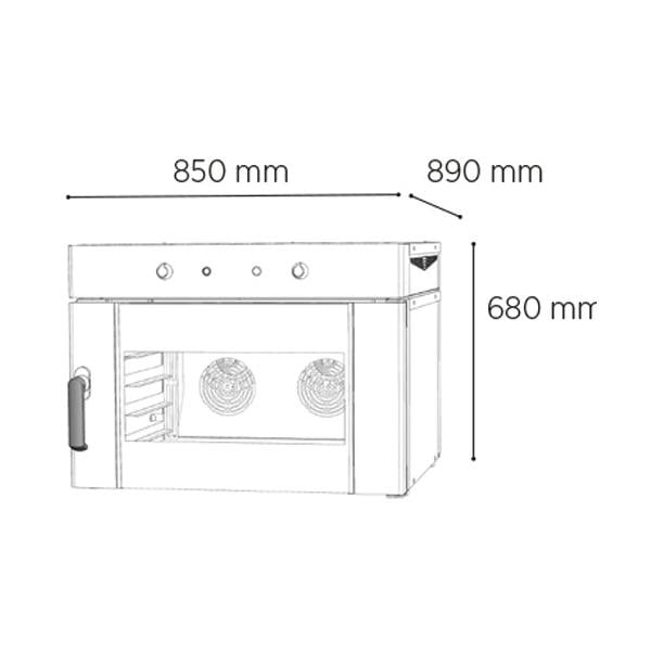 Venarro Mıglıore DEF-P4YD 4 Tepsili Patisserie Fırın Yana Açılır Buharlı Dijital Elektrikli 4-40x60 