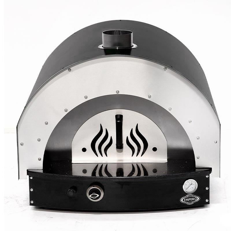 Empero PLF.PLS.D5-W-B Odunlu Taş Tabanlı Pizza Fırını, Siyah, 60x60 cm