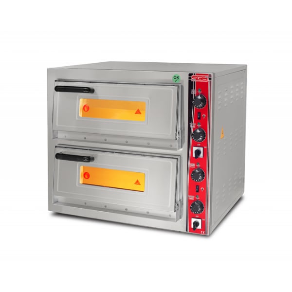 Sgs 4+4 30 cm Çift Katlı Elektrikli Pizza Fırını 62x62 - PO 6262 DE