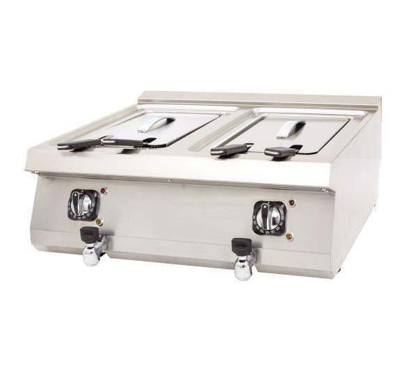Drn Seri 600 Fritöz Çiftli 18 + 18 lt - 70x63x30 cm
