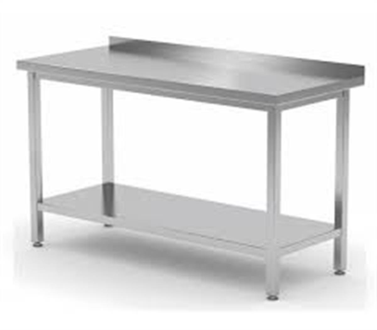 Taban Raflı Paslanmaz Çelik Çalışma Tezgahı 140x60x85