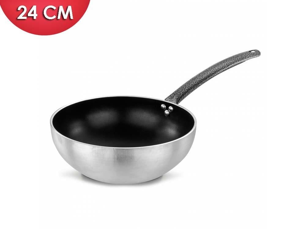 Ulutaş 24 Cm Endüstriyel Wok Tava, İç PTF Elit, END-WOT-041