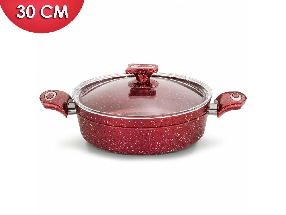 Ulutaş Granit Basık Tencere, 30 cm, GRN-BTN-004