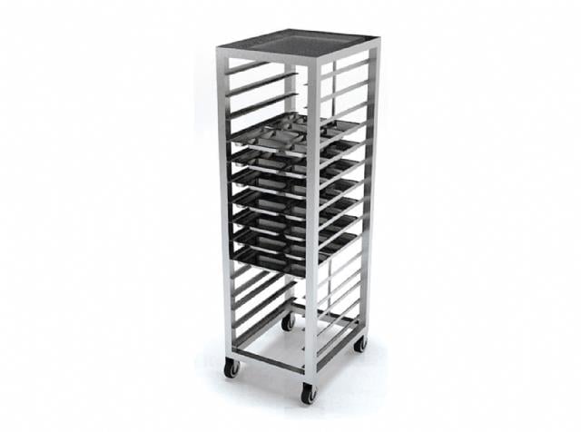 Atalay ATAT-30 Tabldot Taşıma Arabası, Paslanmaz, 30 Sıra, 28x40