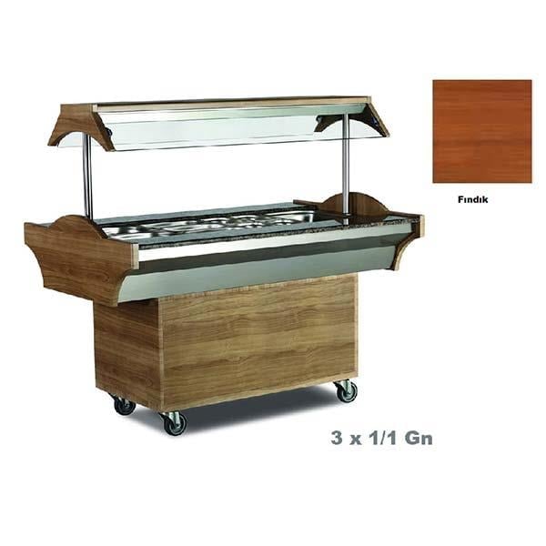 Empero EMP.SBS.03.F Sıcak Benmari, Fındık Model, 3x1/1 Gn, 118x89 cm