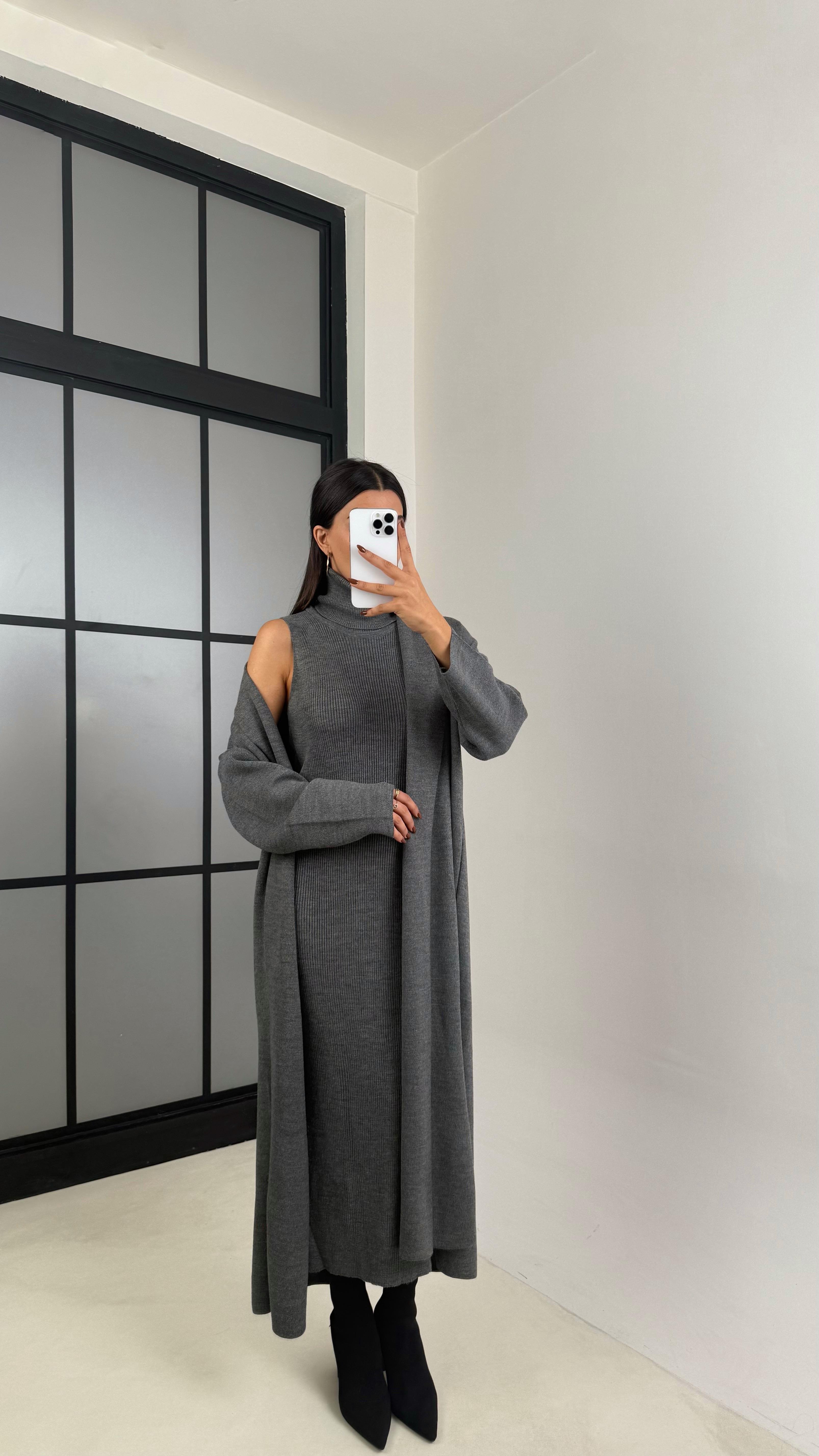 Antrasit Balıkçı Yaka Triko 2'Li Takım GAUS-00211GAUSTAKIMGAUS-00211